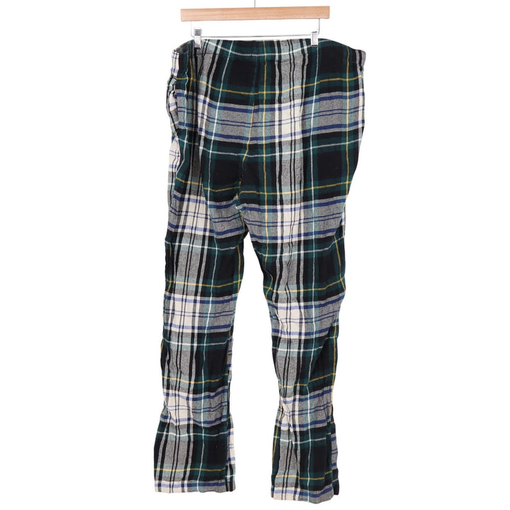 Old Navy Mens XXL Tall Plaid Pajama Pants Navy Green Cotton Flannel Loungewear