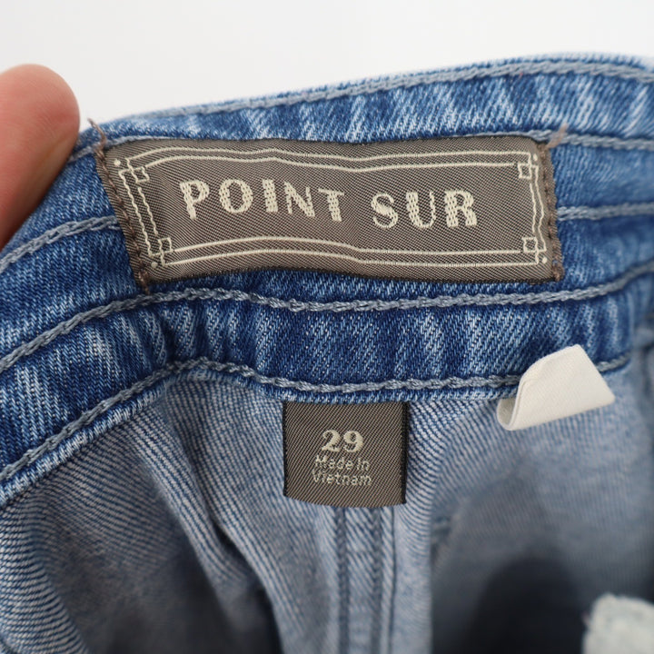 Point Sur J.Crew Wide Leg Denim Jeans Medium Wash High Rise Size 29