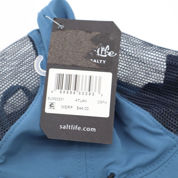 Salt Life Atlan Blue Performance Boonie Fishing Hat Mesh Sun Bucket NEW