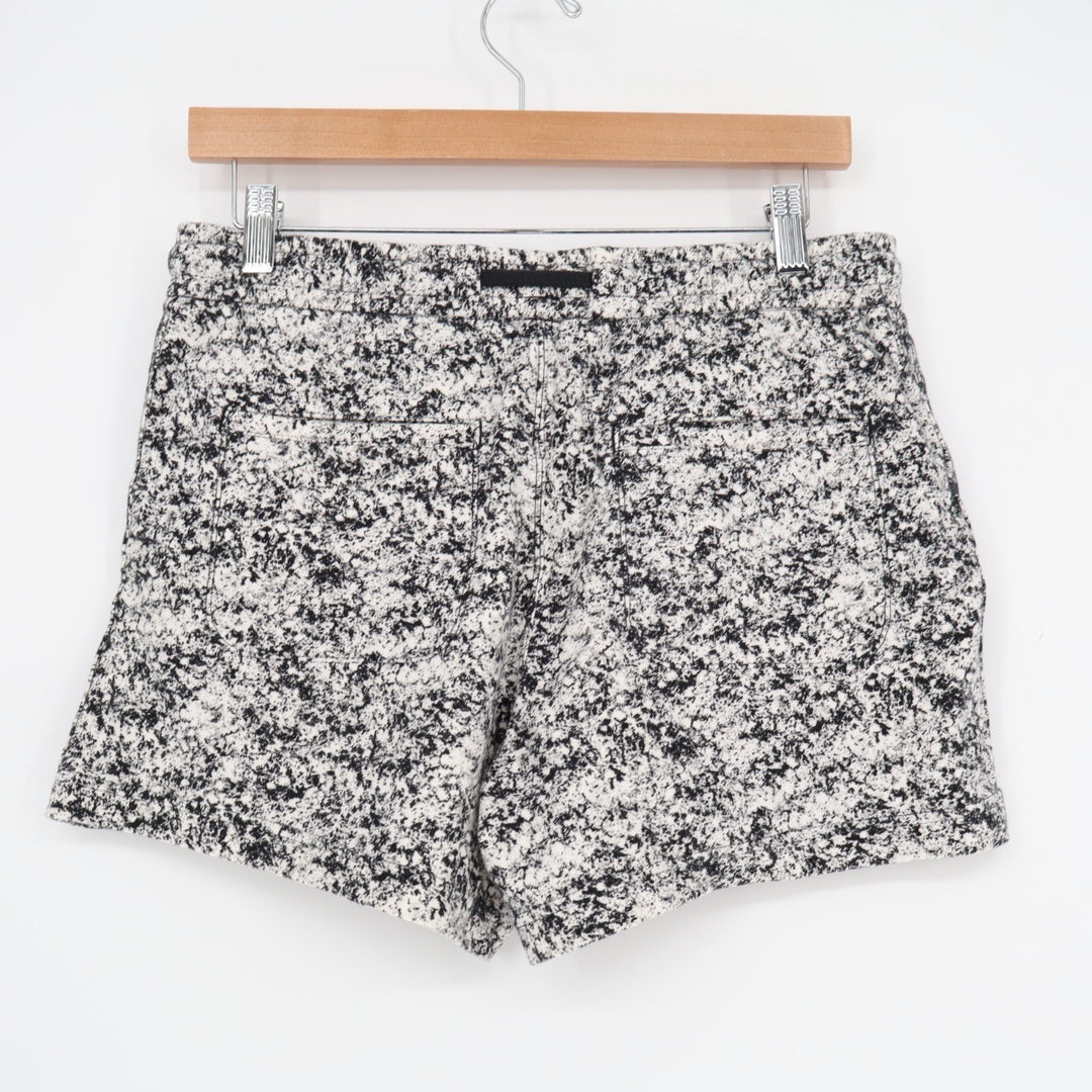 Athleta Farallon Shorts Womens PS Black White Cotton Stretch Tie Dye Drawstring