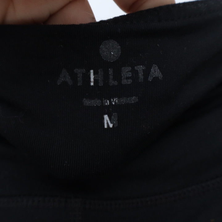 Athleta Be Free Knicker Black Cropped Leggings Size M Yoga Running Gym