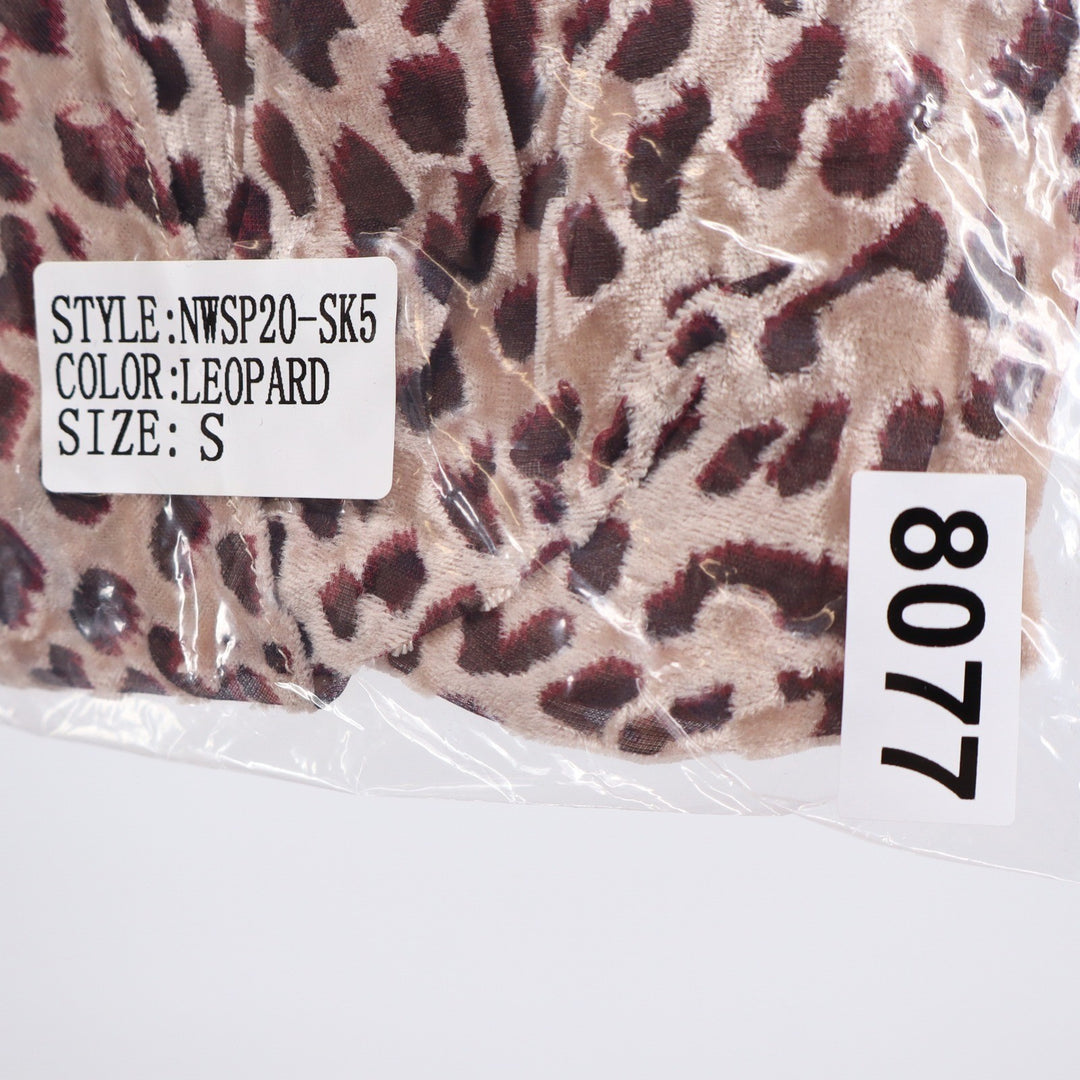 Naked Wardrobe The Statement Leopard Print Ruched Mini Skirt Small