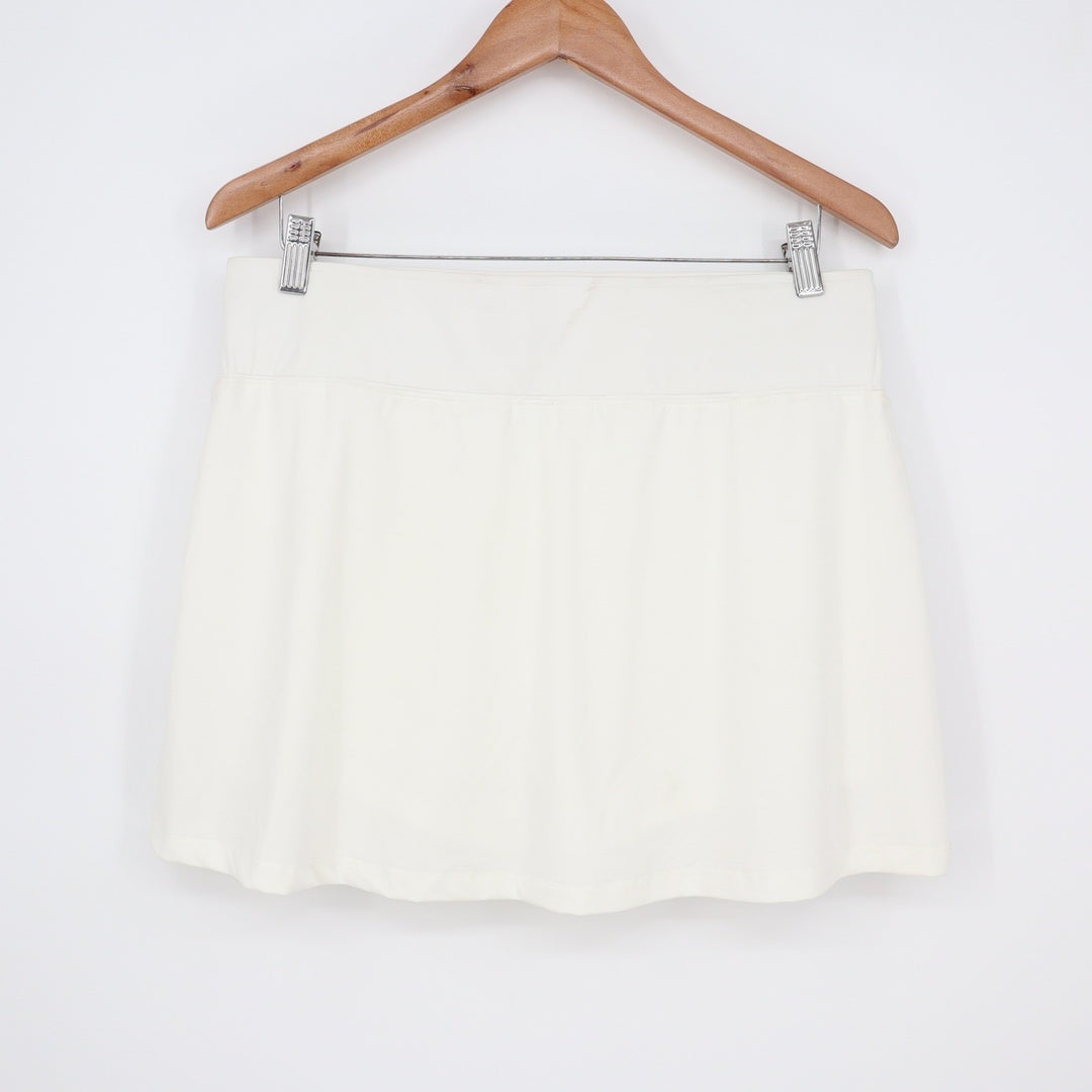 Prince Womens Cream White Athletic Tennis Skort Size Large Built-in Shorts