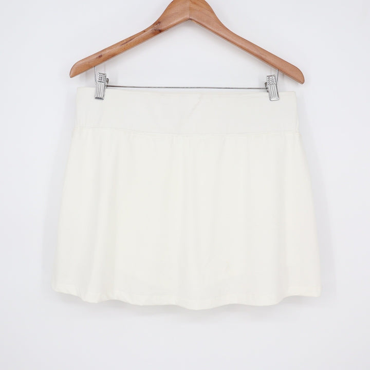 Prince Womens Cream White Athletic Tennis Skort Size Large Built-in Shorts