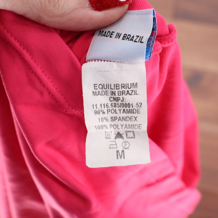 Equilibrium Pink Bra Top Athletic Gym Workout Racerback Cutout Mesh Size M