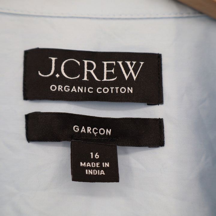 J.Crew Garcon Organic Cotton Button Down Shirt Light Blue Size 16