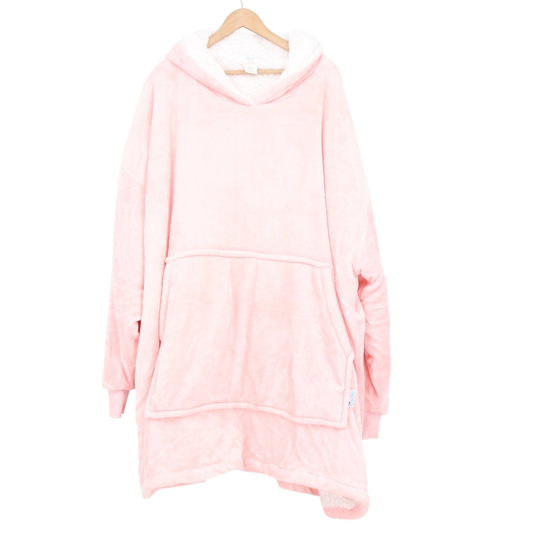 The Oodie Wearable Blanket Hoodie Pink Oversized Sherpa Lined Fleece One Size