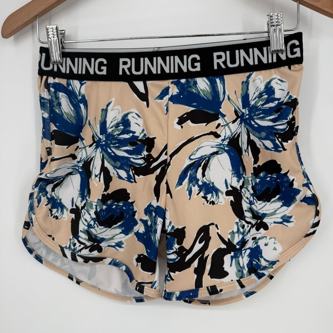 YUNA Running Shorts Floral Print Activewear L/XL Ladies Beach Vacation