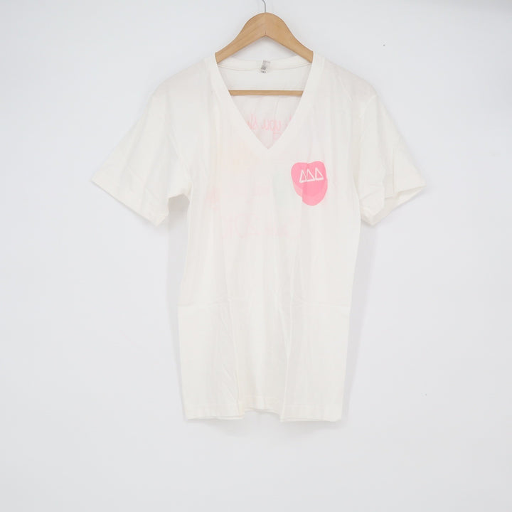 American Apparel Delta Delta Delta Tri Delta Crush 2010 V-Neck T-Shirt White S