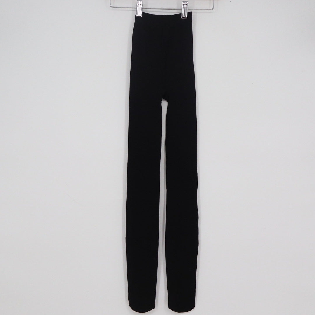 Unbranded Womens High Waisted Black Skinny Leggings Full Length Stretch Size S/M