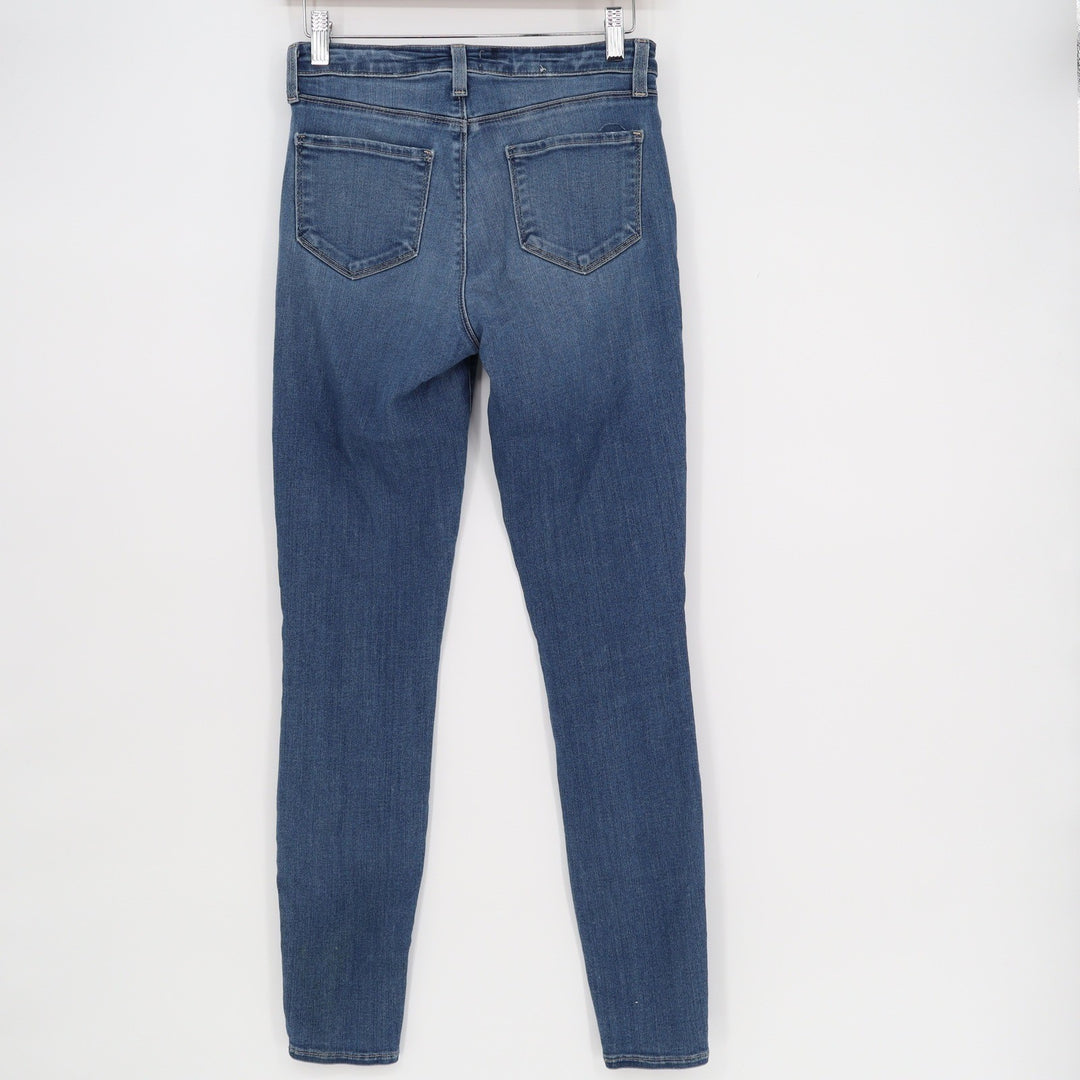 L'AGENCE Margot High Rise Skinny Jeans Medium Wash Blue Size 25 Made in USA