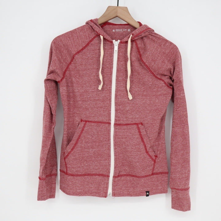 American Giant Women's Lightweight Full Zip Size XS Made In USA