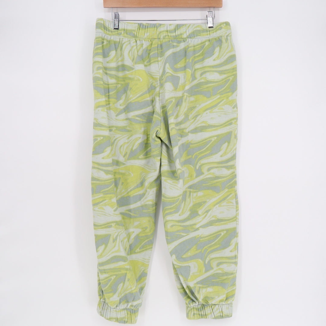 Wild Fable Jogger Sweatpants Womens Large Multi Green Swirl Cotton High Rise