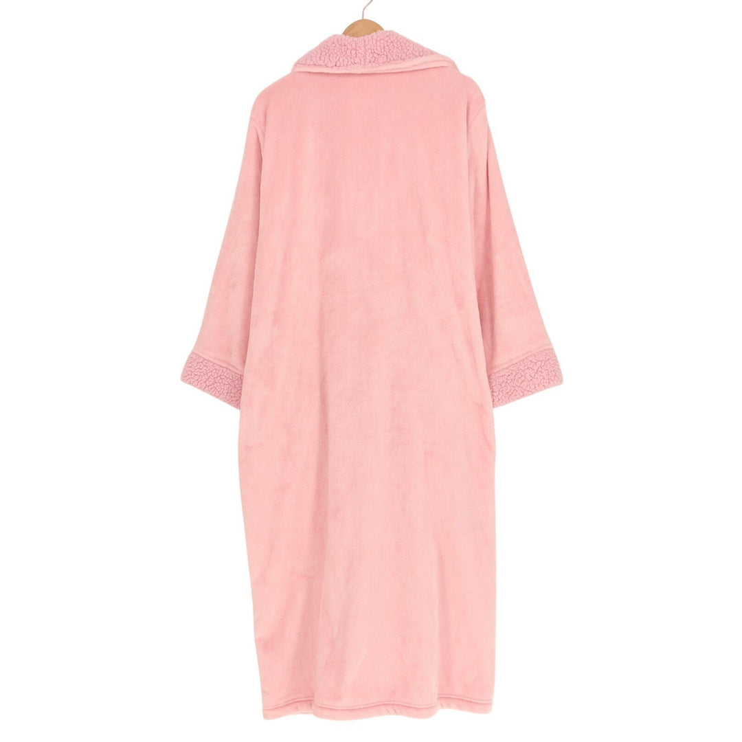 Charter Club Intimates Bathrobe Womens XL/2XL Pink Fleece Pockets Shawl Collar