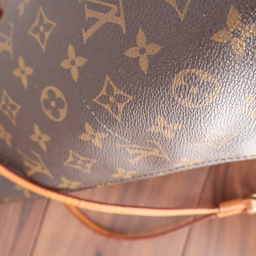 Louis Vuitton Neverfull MM Monogram Canvas Tote Bag Brown M40995