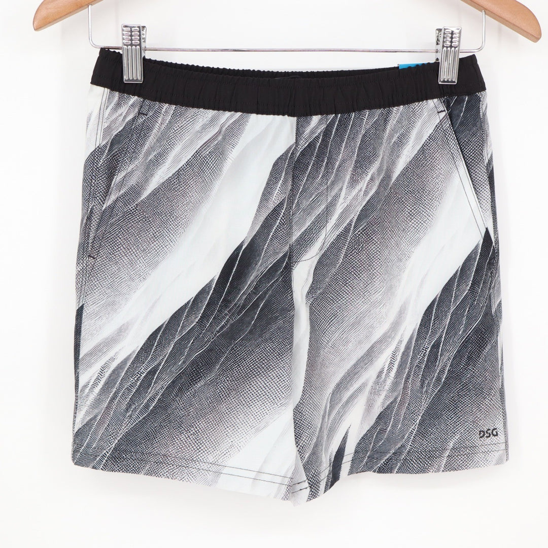 DSG Boys Agility Shorts Pure White AI Formation Print Size M 10-12