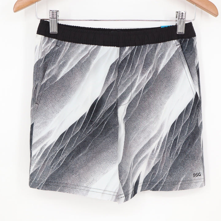DSG Boys Agility Shorts Pure White AI Formation Print Size M 10-12