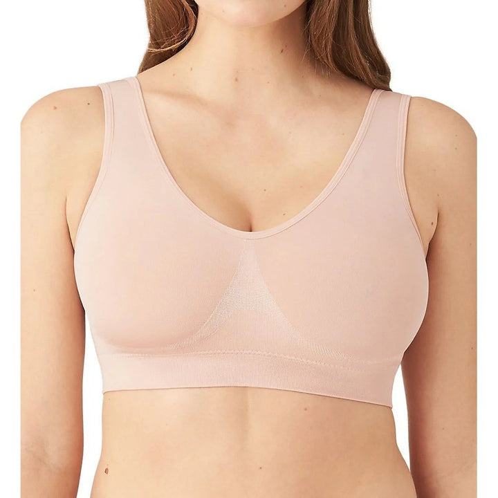 Bali B-Smooth Wire Free Bralette Bra 38 Rose Dust Stretch Seamless Wide Straps