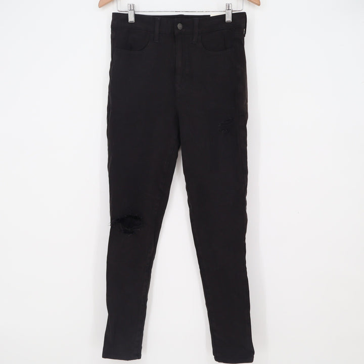American Eagle Jeggings Womens 6 Super Hi-Rise 360 Next Level Black FAIR