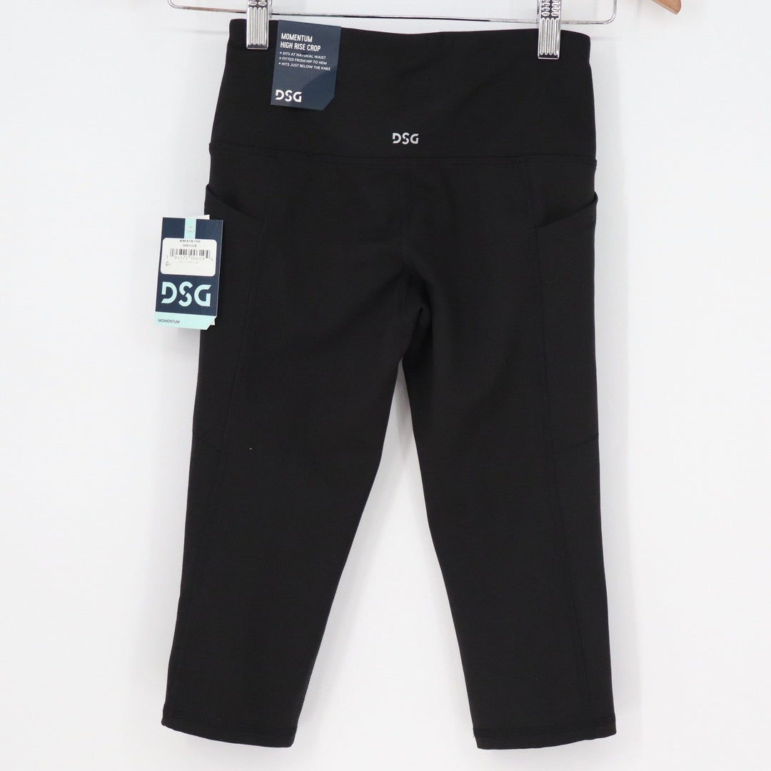DSG Womens Momentum High Rise Crop Leggings Black XXS