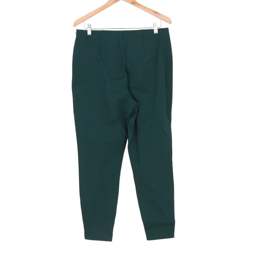 Huge Boos Ankle Pants Womens 12 Green Stretch Tapered Leg Outdoor Everyday Wear