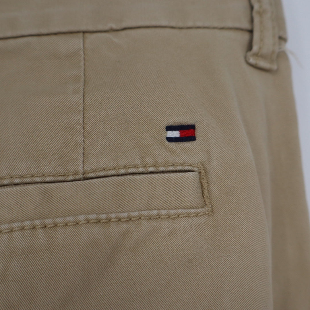 Tommy Hilfiger Mens Tailored Fit Chino Pants Tan Khaki 34x32 Cotton Stretch