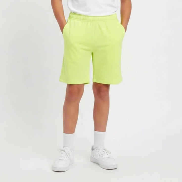 DSG Boys Agility Shorts Light Lime Neon Yellow Green Athletic Size L 14-16