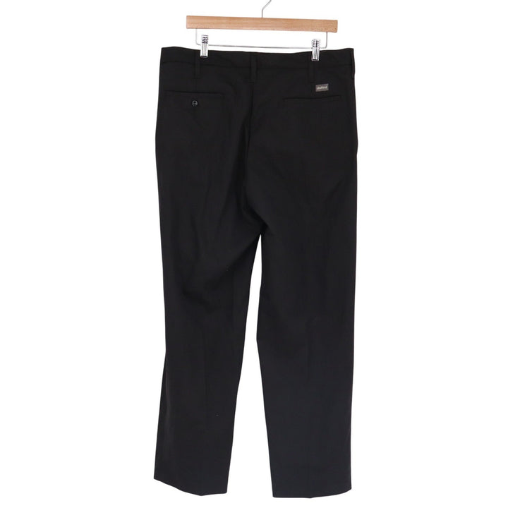 UniFirst SofTwill Mens Black Work Pants 36x30 Straight Leg Industrial Trousers