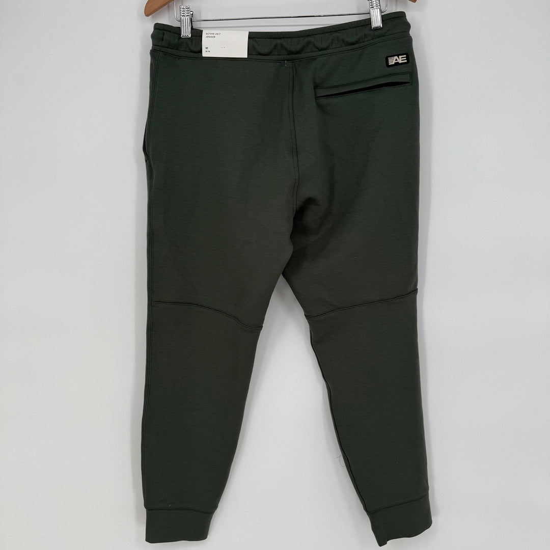 American Eagle Mens Medium Green Jogger Sweatpants Drawstring Casual Active
