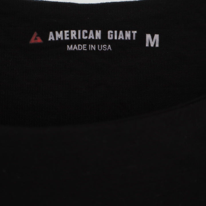 American Giant Black Ribbed Tank Dress Midi Made in USA Size M
