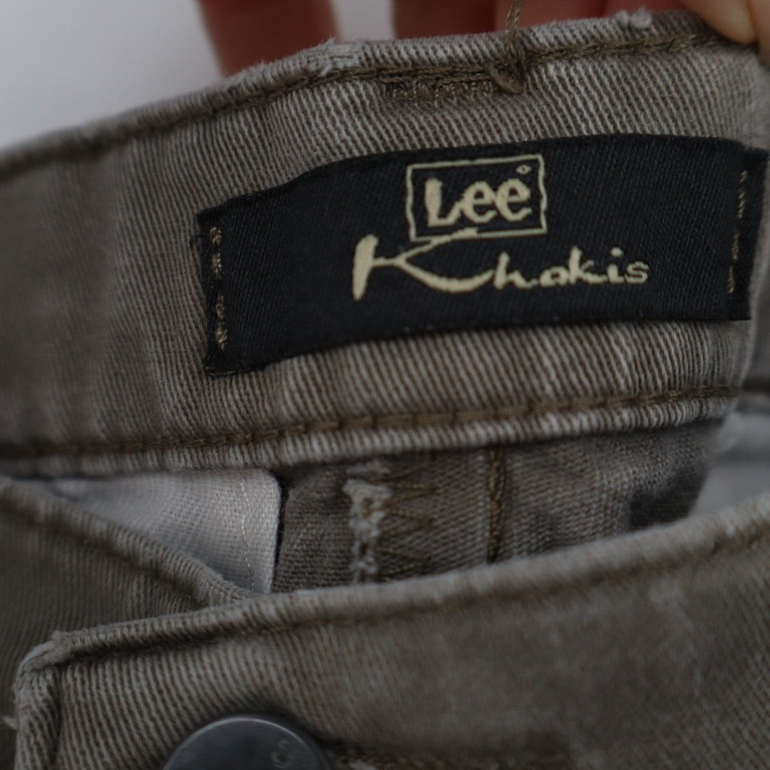 Lee Khakis Jeans Men 34 Brown Denim Preppy Mid Rise Pockets Straight Leg Outdoor