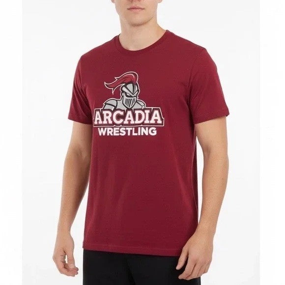 Nike The Nike Tee Arcadia Wrestling Graphic T Shirt Burgundy Size L