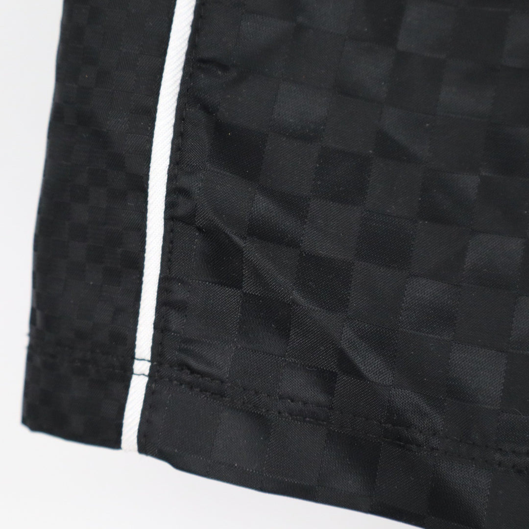 DSG Boys Woven Soccer Shorts Pure Black Checkerboard Size S 8-9 NEW