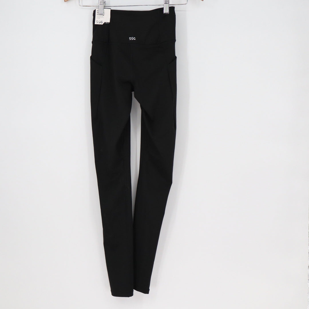 DSG Womens Activate 7/8 Leggings Pure Black White Stripe XS