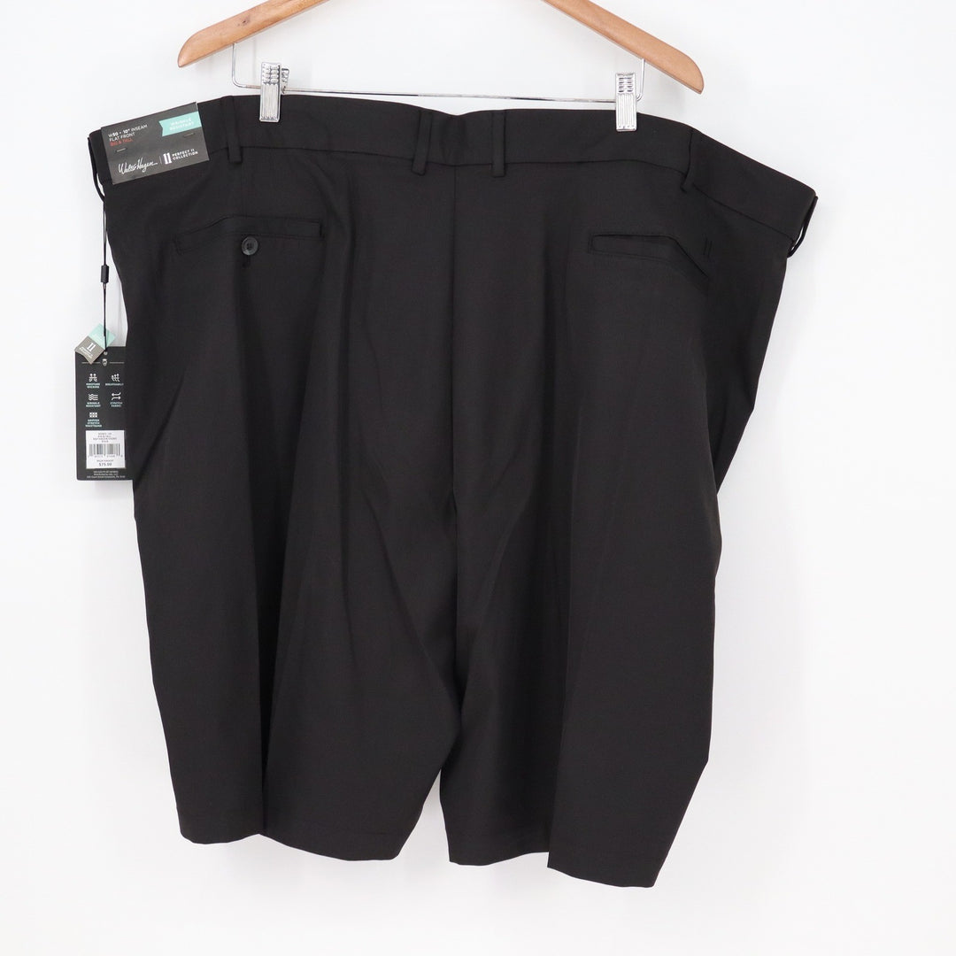Walter Hagen Mens Big and Tall Hagen Golf Shorts Black 50