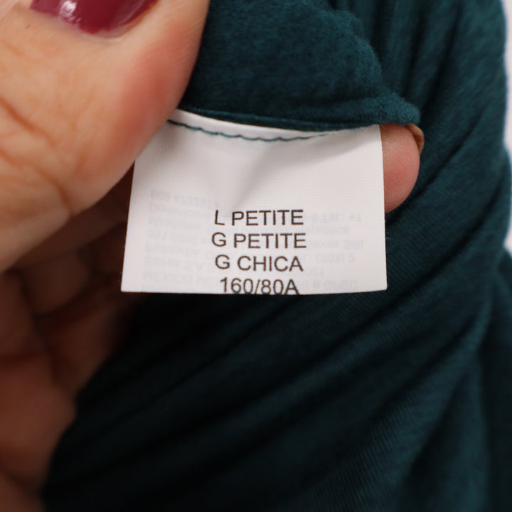 Old Navy Leggings Womens L Petite CloudComfy Dark Teal Extra High Rise Excellent