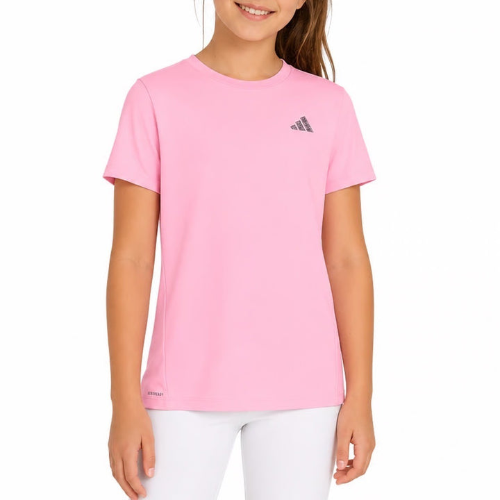 Adidas Youth Art of Soccer Tee True Pink Geometric Graphic Shirt  L 14/16