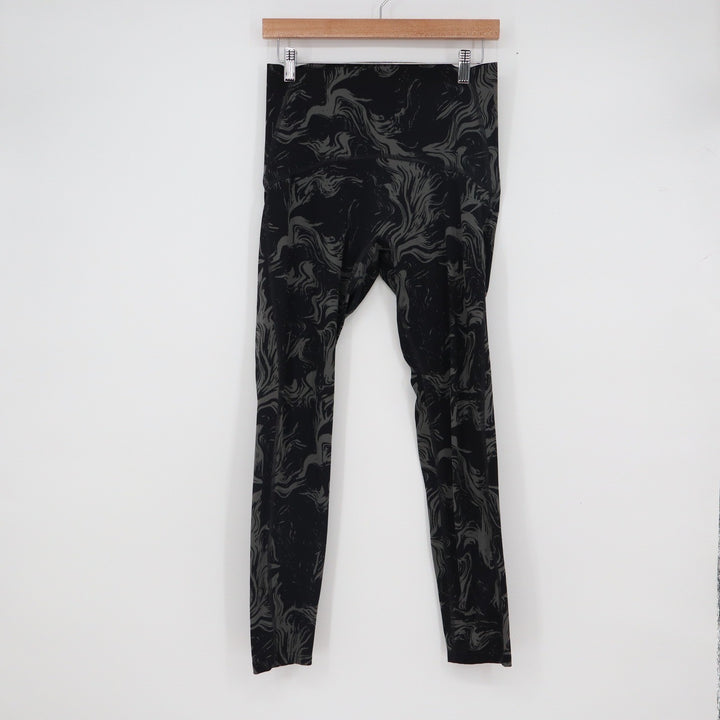 Gymshark Adapt Animal Seamless Leggings Black Grey Marble Ruched Large