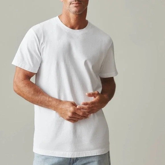 American Giant T-Shirt Mens Medium White Cotton Crew Neck Outdoor Everyday Wear