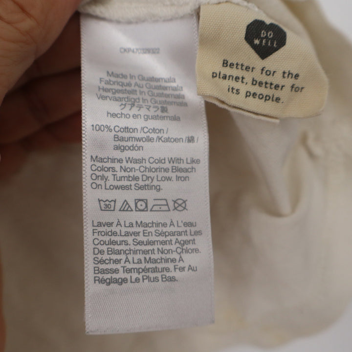 Madewell Womens XS Cream Off White 100% Cotton Short Sleeve Crewneck T-Shirt