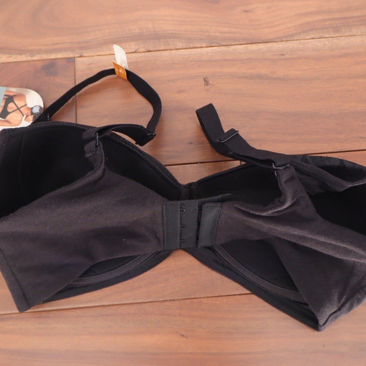 Bali Breathe Black Floral Lace Full Coverage Foam Cup Bra Womens Size S