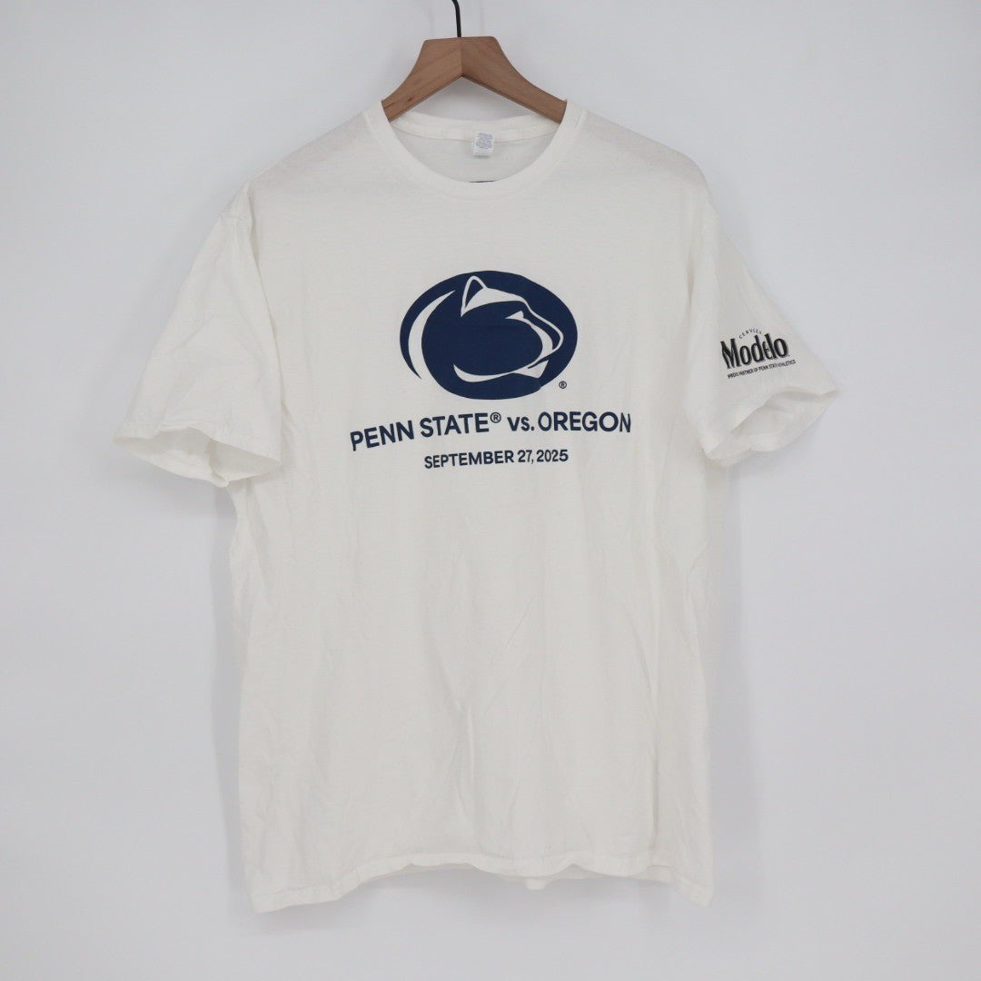 Penn State vs Oregon Football Game Tee White XL Jerzees College Nittany Lions