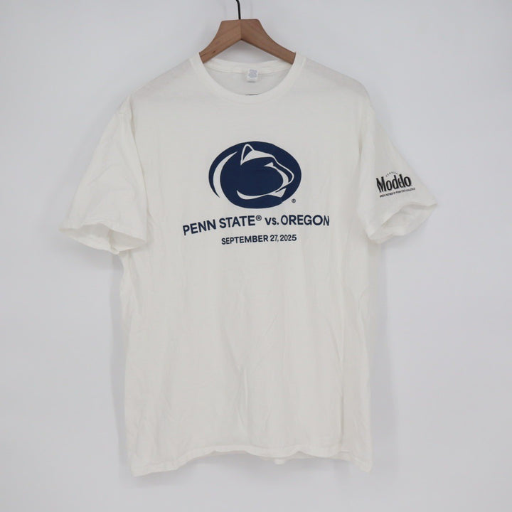 Penn State vs Oregon Football Game Tee White XL Jerzees College Nittany Lions