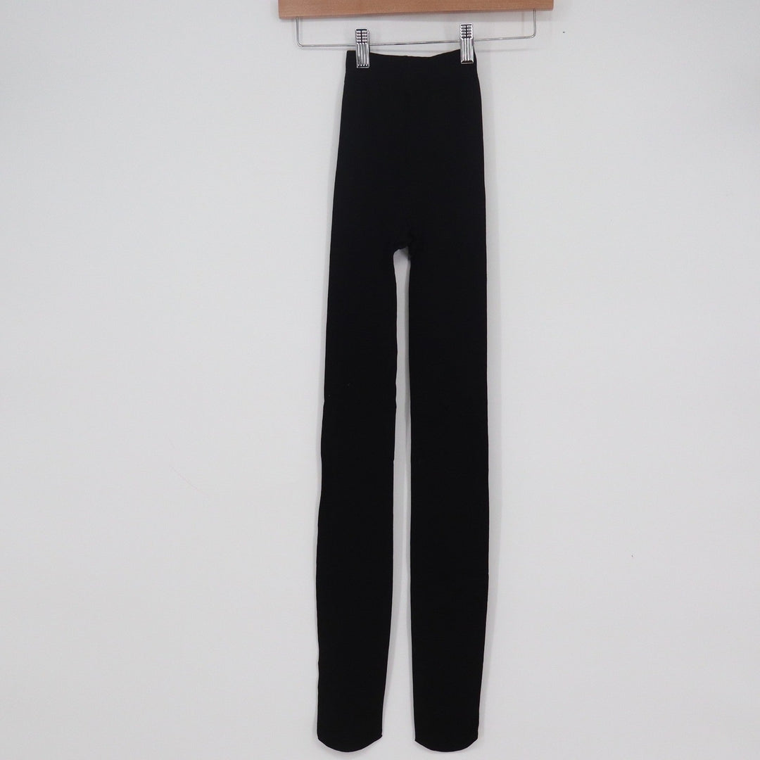 Unbranded Womens High Waisted Black Skinny Leggings Full Length Stretch Size S/M