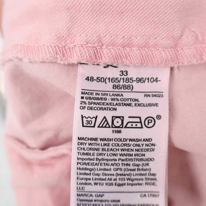 Gap Mens 33 Salmon Pink 10 Inch Chino Shorts Stretch Cotton Flat Front