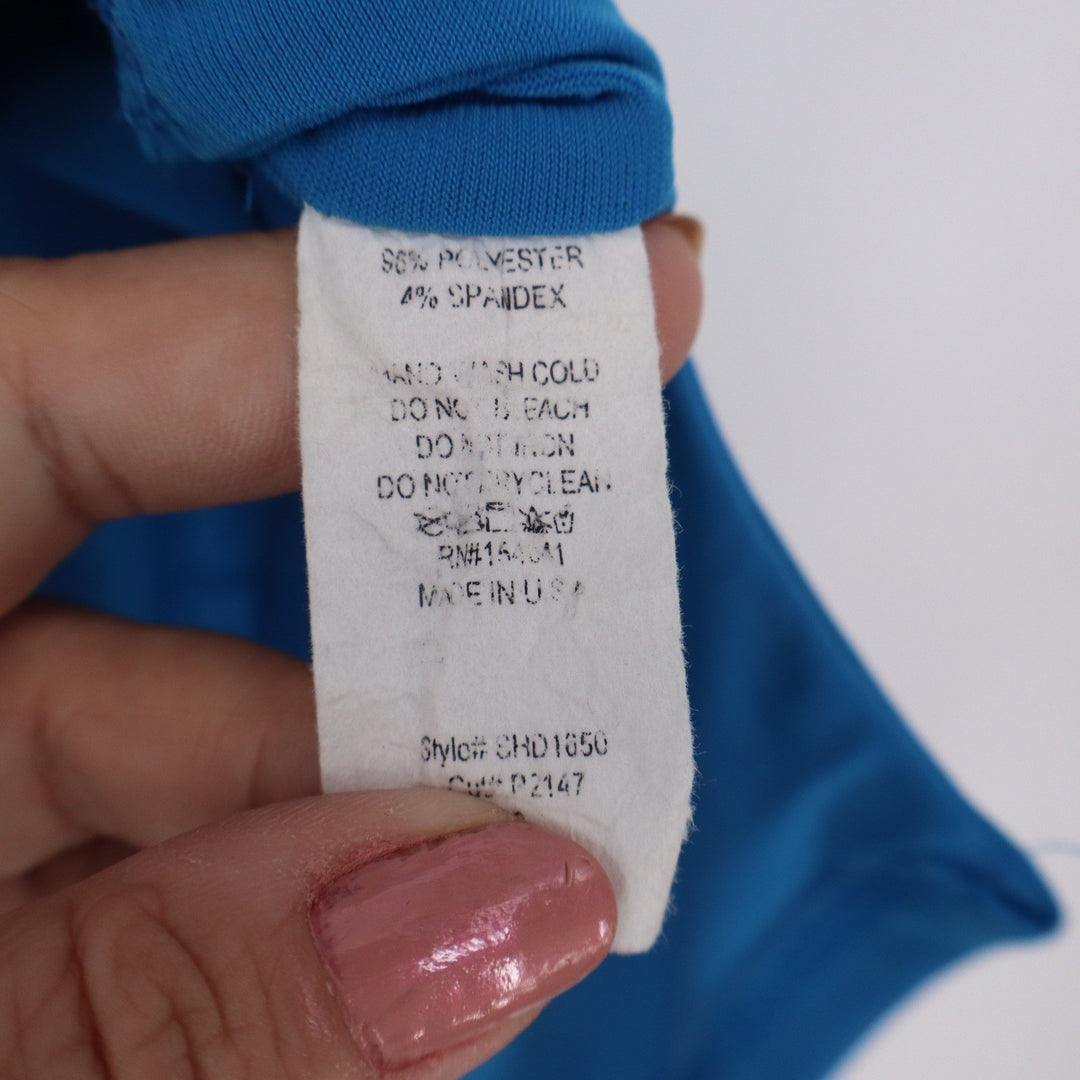 Spring Haze Blue Cowl Neck Lace Up Back Bodycon Mini Dress Small