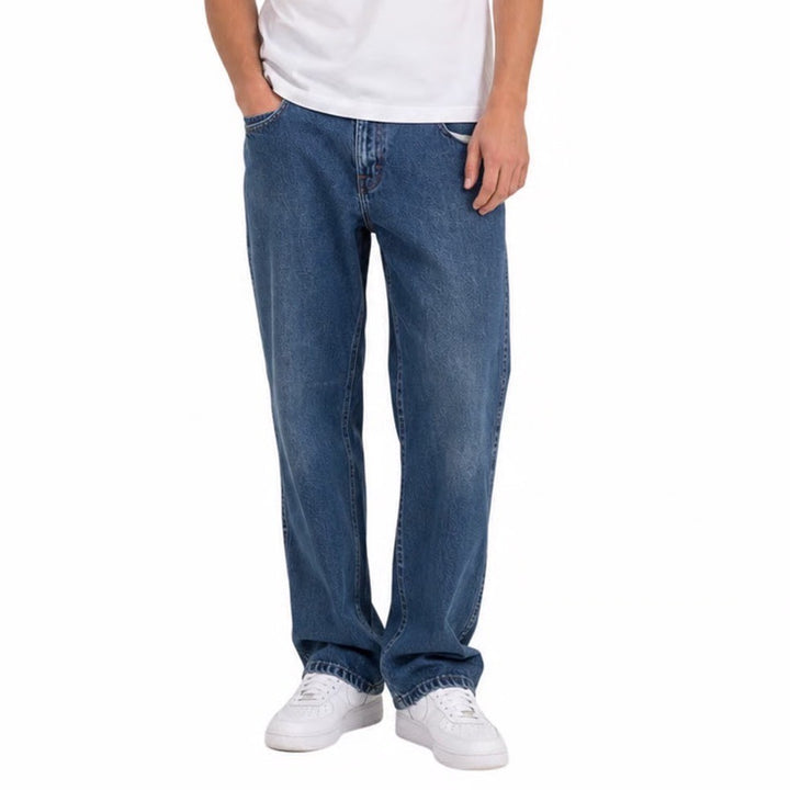 AmeriPride Services Mens Blue Workwear Denim Jeans Straight Leg 34x34