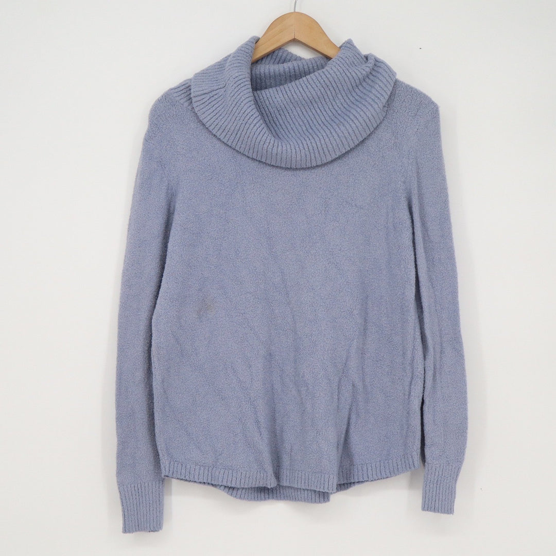 Rachel Zoe Periwinkle Blue Cowl Neck Textured Knit Sweater Womens Size Medium
