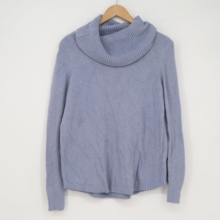 Rachel Zoe Periwinkle Blue Cowl Neck Textured Knit Sweater Womens Size Medium