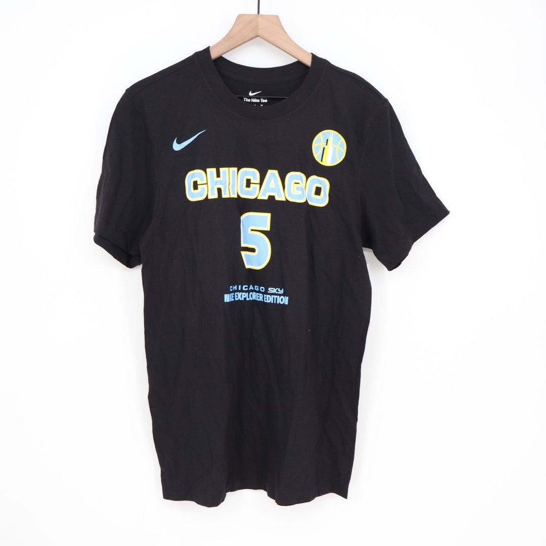 Nike Chicago Sky Angel Reese 5 Explorer Edition Black Cotton T-Shirt Mens Small